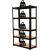 Top E Shop Topeshop REGAŁ P9030 CZARNY garden tool storage rack Freestanding Galvanized steel, MDF Akumulatori