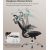 Krzesło biurowe Songmics Ergonomiczne regulowane krzesło biurowe rozkładane biurko - przednie lub tylne regulowane siedzenie - Obsługa do 150 kg - Black Biroja krēsli