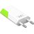 Techly Slim USB charger 230V -> 5V/1A white/green