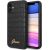 Guess  GUHCN61PCUMLCRBK Croco Cover Aizsargapvalks priekš Apple iPhone 11 Melns Neoriģinālie Maciņi