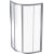 Geberit GEO ieapaļa stūra dušas kabine: 87.5-90x87.5-90x190cm, R550, sudraba krāsas / Caurspīdīgs stikls - gab. Dušas stūri