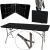 Saska Garden STÓŁ CATERINGOWY SKŁADANY W WALIZKĘ 180x70x74CM MAX.100KG CZARNY Jaunumi -Dārzam