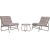 Garden furniture set JIVE table and 2 chairs, taupe Jaunumi -Dārzam