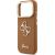 Guess PU Grained 4G Logo Stand Camera Frame Case Защитный чехол для iPhone 17 Pro / коричневый Чехлы - альтернативные