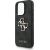 Guess PU 4G Metal Logo Strap Case Aizsargapvalks priekš iPhone 15 Pro / melns Neoriģinālie Maciņi