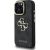 Guess PU 4G Metal Logo Stand Camera Frame Case Aizsargapvalks priekš iPhone 16 Pro / melns Neoriģinālie Maciņi