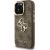 Guess PU 4G Metal Logo Stand Camera Frame Case Aizsargapvalks priekš iPhone 16 Pro Max / brūns Neoriģinālie Maciņi