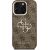 Guess PU 4G Metal Logo Stand Camera Frame Case Aizsargapvalks priekš iPhone 16 Pro Max / brūns Neoriģinālie Maciņi