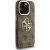Guess PU 4G Metal Logo Stand Camera Frame Case Aizsargapvalks priekš iPhone 16 Pro Max / brūns Neoriģinālie Maciņi