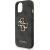 Guess PU 4G Metal Logo Strap Case Aizsargapvalks priekš iPhone 15 / melns Neoriģinālie Maciņi