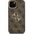 Guess PU 4G Metal Logo Stand Camera Frame Case Aizsargapvalks priekš iPhone 13 / brūns Neoriģinālie Maciņi