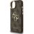 Guess PU 4G Metal Logo Stand Camera Frame Case Aizsargapvalks priekš iPhone 13 / brūns Neoriģinālie Maciņi