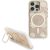 Guess PC/TPU Electroplated Stand Camera Frame MagSafe Case with Interchangeable Backgrounds for iPhone 16 / Pro Neoriģinālie Maciņi