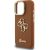 Guess PU Grained 4G Logo Stand Camera Frame Case Aizsargapvalks priekš iPhone 15 Pro / brūns Neoriģinālie Maciņi