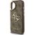 Guess PU 4G Metal Logo Stand Camera Frame Case Aizsargapvalks priekš iPhone 16 / brūns Neoriģinālie Maciņi