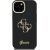 Guess PU Grained 4G Logo Stand Camera Frame Case Aizsargapvalks priekš iPhone 13 / melns Neoriģinālie Maciņi
