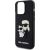 Karl Lagerfeld 3D Rubber Karl and Choupette Case Aizsargapvalks priekš iPhone 13 Pro Max / melns Neoriģinālie Maciņi