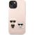 Karl Lagerfeld and Choupette Liquid Silicone Case Aizsargapvalks priekš iPhone 14 Plus / rozā Neoriģinālie Maciņi