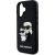 Karl Lagerfeld 3D Rubber Karl and Choupette Case Aizsargapvalks priekš iPhone 16 / melns Neoriģinālie Maciņi