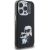 Karl Lagerfeld IML Aquarelle Karl and Choupette Aizsargapvalks priekš iPhone 15 Pro / melns Neoriģinālie Maciņi