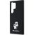 Karl Lagerfeld Liquid Silicone Metal Karl and Choupette Case Aizsargapvalks priekš Samsung Galaxy S24 Ultra / melns Neoriģinālie Maciņi