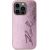 Karl Lagerfeld Wrinkled PU Signature Logo Защитный чехол для iPhone 15 Pro Max / розовый Чехлы - альтернативные