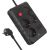 Maclean power strip, 4-socket extension cable + 3xUSB, 110-240V AC 50/60Hz, 2.1A max 2500W, 3m, black, MCE393 B Strāvas pagarinātāji