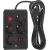 Maclean power strip, 4-socket extension cable + 3xUSB, 110-240V AC 50/60Hz, 2.1A max 2500W, 3m, black, MCE393 B Strāvas pagarinātāji