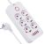 Maclean power strip, 6 socket extension + 4xUSB, 110-240V AC 50/60Hz, 2.1A max 2500W, 1.5 m, white, MCE389 W Strāvas pagarinātāji