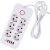 Maclean power strip, 6 socket extension + 4xUSB, 110-240V AC 50/60Hz, 2.1A max 2500W, 1.5 m, white, MCE389 W Strāvas pagarinātāji