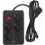 Maclean power strip, 4-socket extension cable + 3xUSB, 110-240V AC 50/60Hz, 2.1A max 2500W, 1.5m, black, MCE392 B Strāvas pagarinātāji