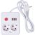 Maclean power strip, extension cord 2 sockets + 3xUSB, 110-240V AC 50/60Hz, 2.1A max 2500W, 1.5m, white, MCE387 W Strāvas pagarinātāji