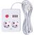 Maclean power strip, extender 2 sockets + 3xUSB, 110-240V AC 50/60Hz, 2.1A max 2500W, 3 m, white, MCE388 W Strāvas pagarinātāji