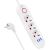 Maclean power strip, 3 socket extension + 3xUSB, 110-240V AC 50/60Hz, 2.1A max 2500W, 1.5m, white, MCE394 W Strāvas pagarinātāji