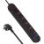 Maclean power strip, 5 socket extension cable + 3xUSB, 110-240V AC 50/60Hz, 2.1A max 2500W, 1.5m, black, MCE395 B Strāvas pagarinātāji