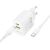 Charger Borofone BN29 30W USB-C/USB-A + USB-C to USB-C cable 1.0m white Telefonu lādētāji 220v
