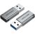 Vention USB 3.0 Male to USB-C Female Adapter Gray Aluminum Alloy Type Data USB kabeļi