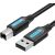 Vention USB 2.0 A Male to B Male Cable 1M Black PVC Type Data USB kabeļi