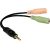Logilink Audio jack adapter, 4-pin, 3.5 mm stereo male to 2x 3.5mm female 0.15 m Dažādi vadi