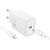 Charger Hoco N60 20W GaN USB-C + USB-C to Lightning cable 1.0m white Telefonu lādētāji 220v