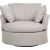 Armchair FLUFFY swivel 110x105xH65/86cm, light grey Dārza krēsli