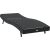 vidaXL Leżak w czarnym kolorze z polirattanu i textilene Шезлонги и пляжные стулья