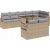 vidaXL 9-częściowy zestaw sof ogrodowych z poduszkami beżowy polirattan Dārza mēbeļu komplekti