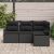 vidaXL 4-częściowy zestaw sof ogrodowych z poduszkami czarny polirattan Dārza mēbeļu komplekti