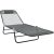 vidaXL Składany Leżak Słoneczny z Zagłówkiem Szary Textilene Шезлонги и пляжные стулья