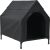 vidaXL Czarny domek dla psa z materiału Oxford i stali Guļvieta mājdzīvniekiem