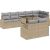 vidaXL 9-częściowy zestaw sof ogrodowych  z poduszkami Beżowy Polirattan Dārza mēbeļu komplekti