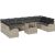 vidaXL Zestaw sofy ogrodowej z poduszkami jasnoszary poli rattan - 11 elementów Dārza mēbeļu komplekti