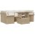 vidaXL Zestaw Sofy Ogrodowej  7 Części z Poduszkami Beżowy Rattan Dārza mēbeļu komplekti