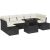 Zestaw kanap ogrodowych vidaXL 8 części Czarny Polirattan Dārza mēbeļu komplekti